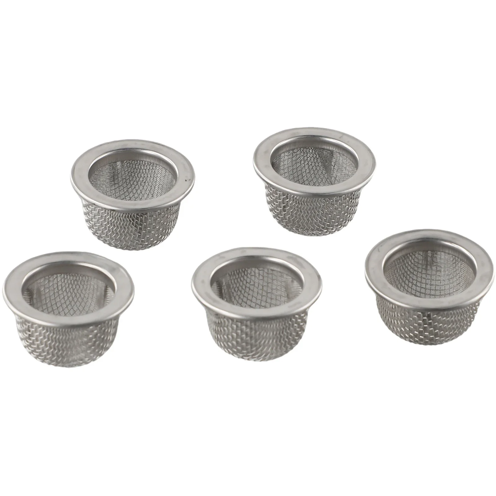 5-Piece Stainless Steel Double Layer Mesh Screen Filter Bowls For Cocktail Shaking Whiskey Straining And Drink Presentation