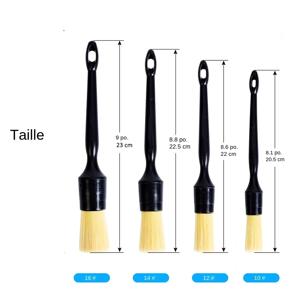 1/3 قطعة فرشاة التفاصيل الداخلية الخارجية للسيارة فرشاة شعر الخنزير الخشن لتنظيف السيارات أدوات التفاصيل فرشاة تنظيف لوحة القيادة