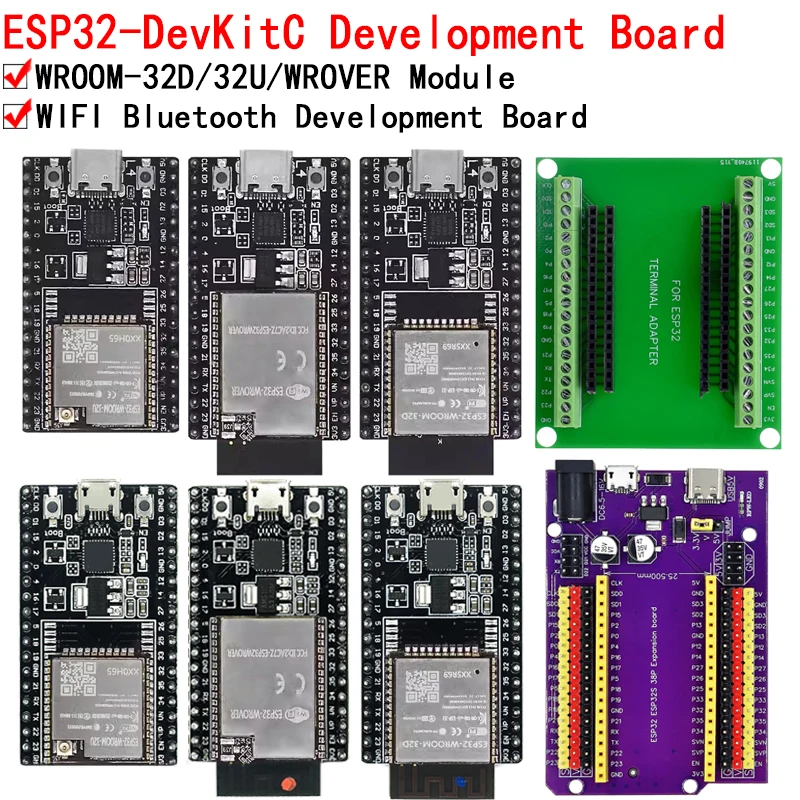 ESP32-DevKitC core board ESP32 development board ESP32-WROOM-32D ESP32-WROOM-32U WIFI+Bluetooth-compatible IoT NodeMCU-32