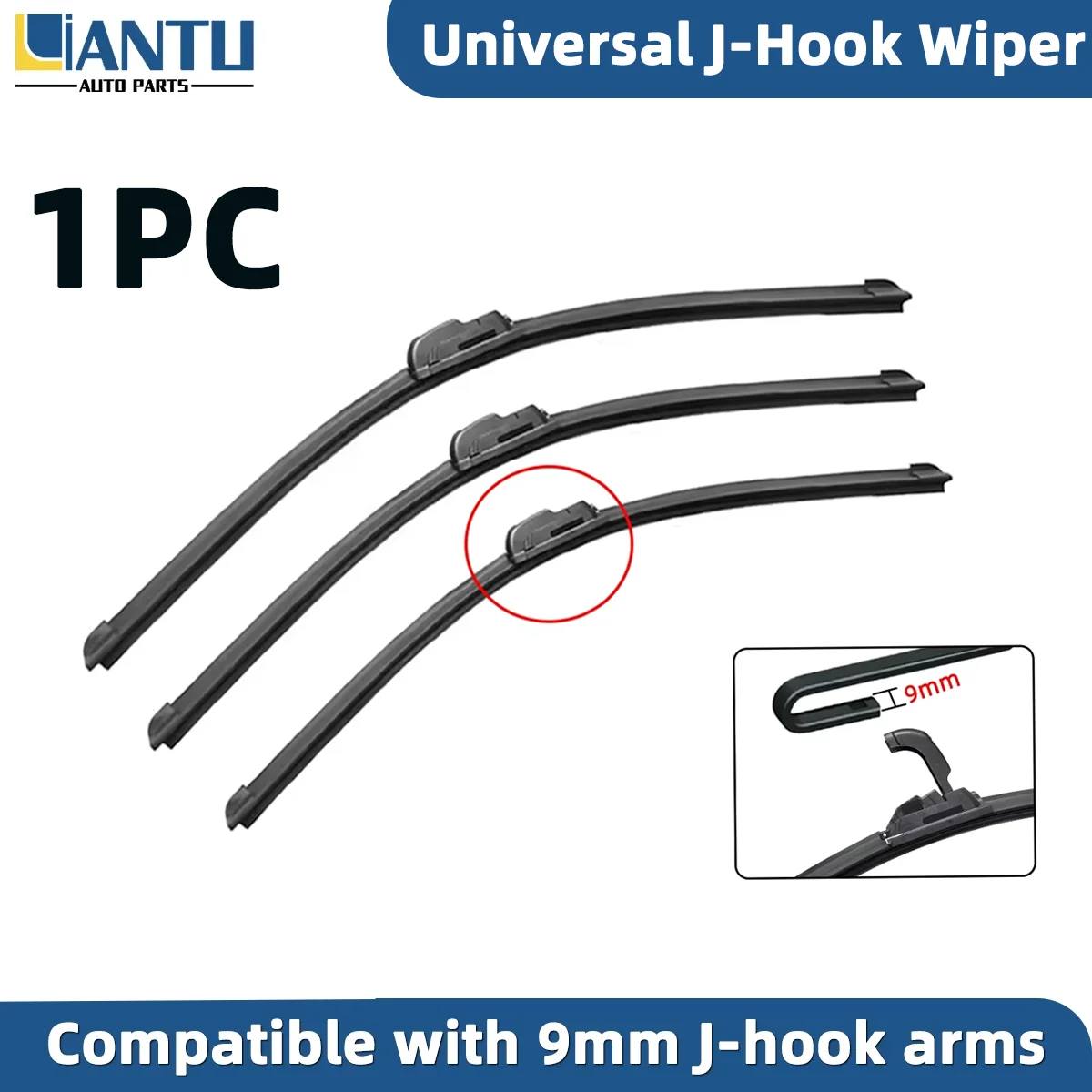 

1PC Windshield Wiper Blades Premium Quiet Streak-Free Durable Auto Parts 13" 14" 16" 18" 19" 20" 21" 22" 24" 26" 28"