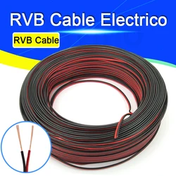 1 Meter RVB Cable Electrico Copper Rubber LED Wire Red Black 2Pin Insulated Extend Cord Car Audio Cable Speaker Wire Cable PVC