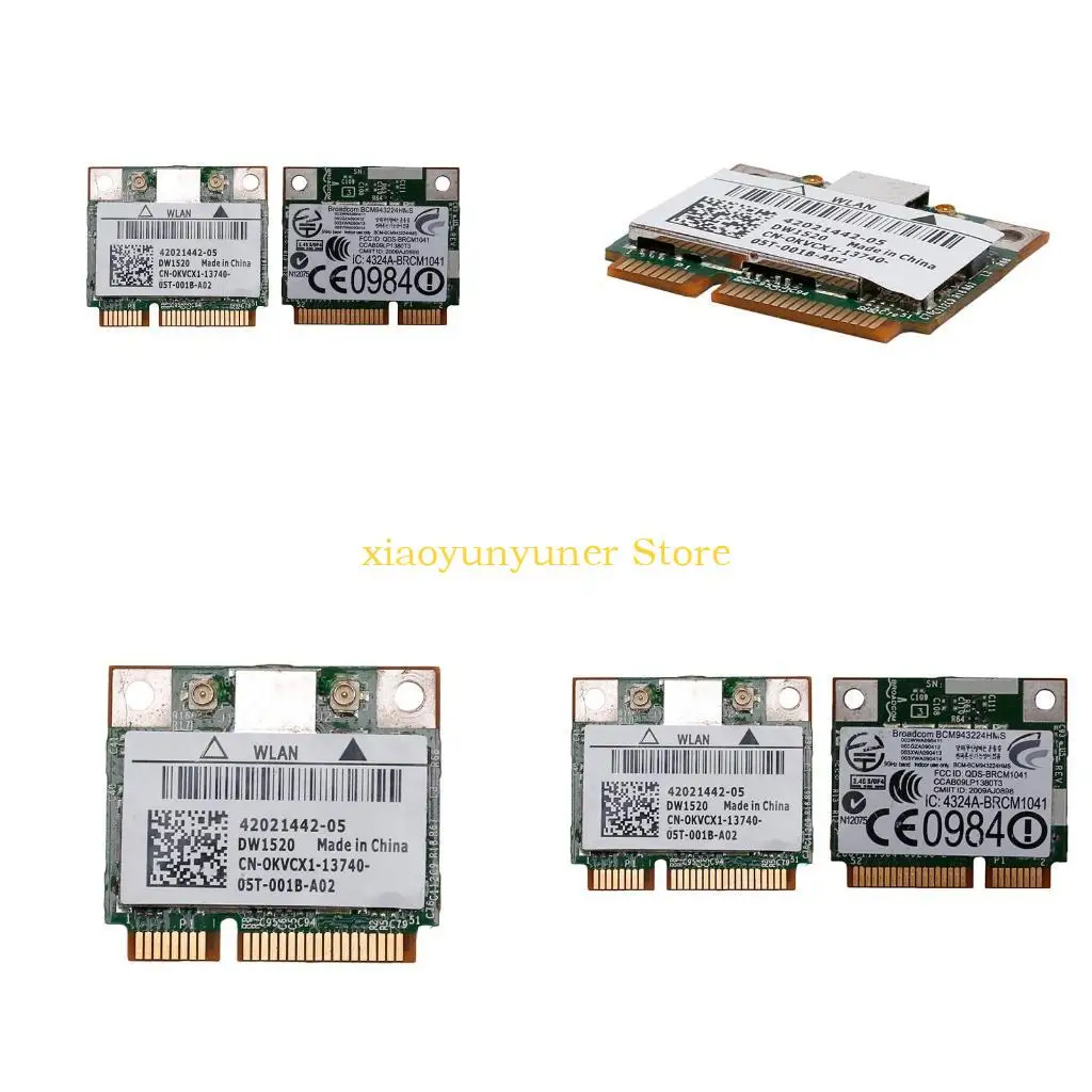 

P9JB BCM943224HMS DW1520 Двойной беспроводной беспроводной AGN Half Mini PCI-E Wi-Fi Card для