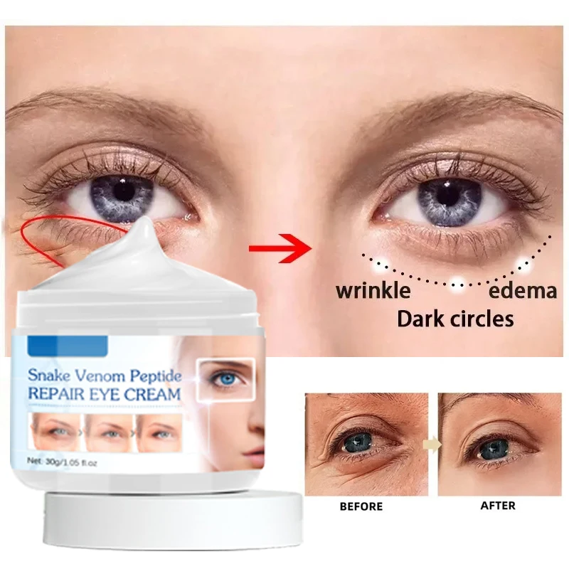 Peptydowy krem pod oczy z jadem węża Liften Tighten Firming Remove Edema Anti Wrinkle Face Cream Rozjaśnij drobne linie Rozjaśnij pielęgnację twarzy