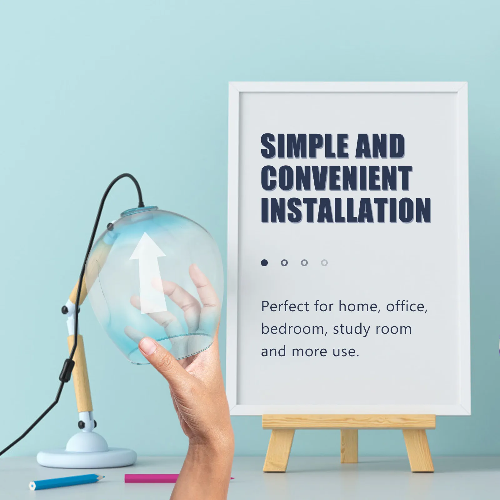 1-個分子ランプシェード高級透明ガラスランプカバーヨーロッパスタイルのシンプルでエレガントな光拡散器壁床用