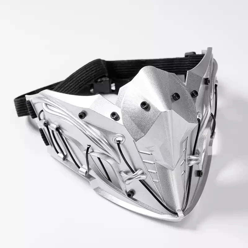 

Original Design Half-Face Mask Ninja Mechanical Protective Punk Mask Photography Prop Unisex Halloween Christmas Fancy Party