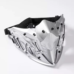 Original Design Half-Face Mask Ninja Mechanical Protective Punk Mask Photography Prop Unisex Halloween Christmas Fancy Party