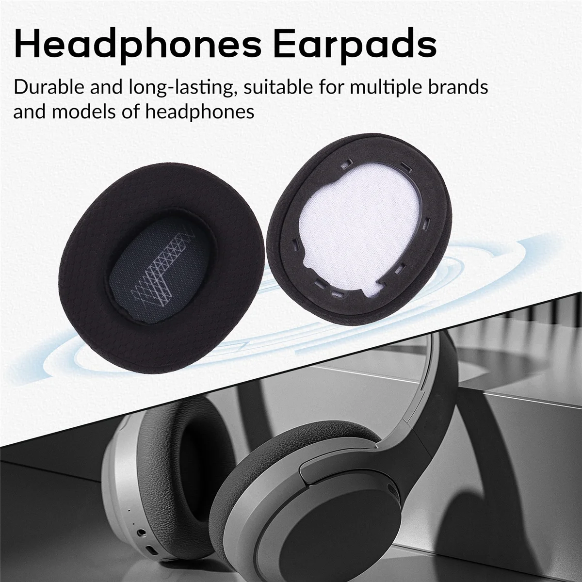1Pair Foam Ear Pads Cushion Leather Earpad for E65 E65BTNC / Duet NC/Live 650BTNC Live 660 BTNC Headphones