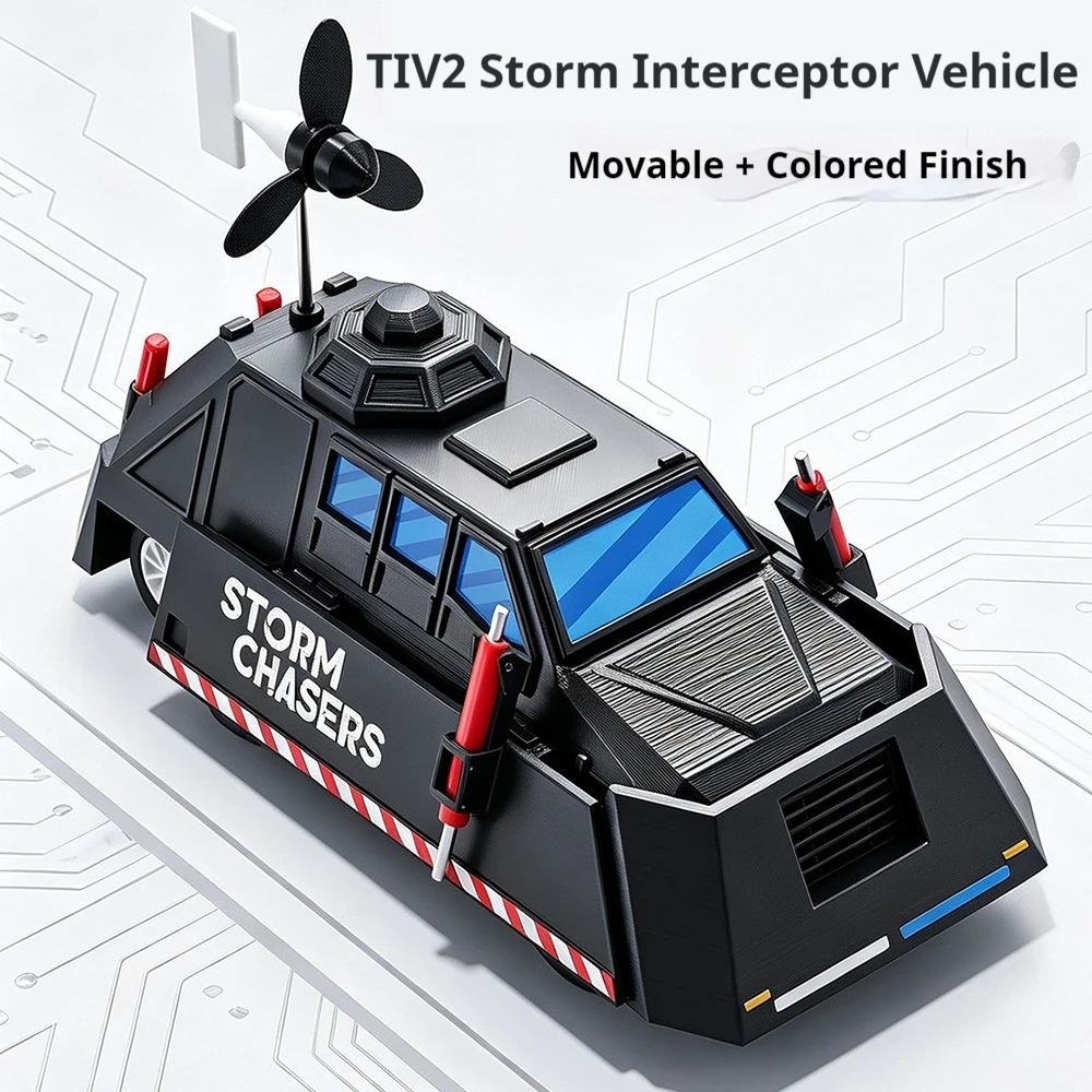 Storm Chasers Tiv2 Tornado-Intercept-Fahrzeugmodell mit beweglichen Rädern, farbige Lackierung, Sammlerfigur, Desktop-Dekoration – Detail 1