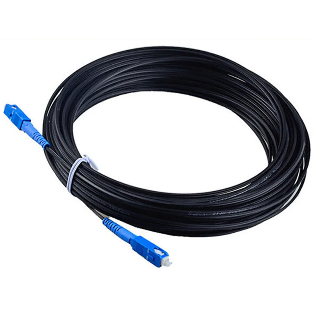 10M 20M 30M 50M 60M 70M 80M 90M 100M 150M Indoor FTTH Drop Cable Patch Cord SC-SC Simplex Singlemode Fiber Optic Jumper