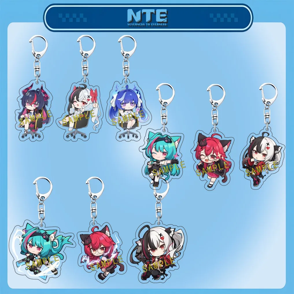 Neverness to Everness (NTE) 6cm Acrylic Character Charms Keychain Mint Nanally Shinku, Backpack Car Decor Fan Gift Merch