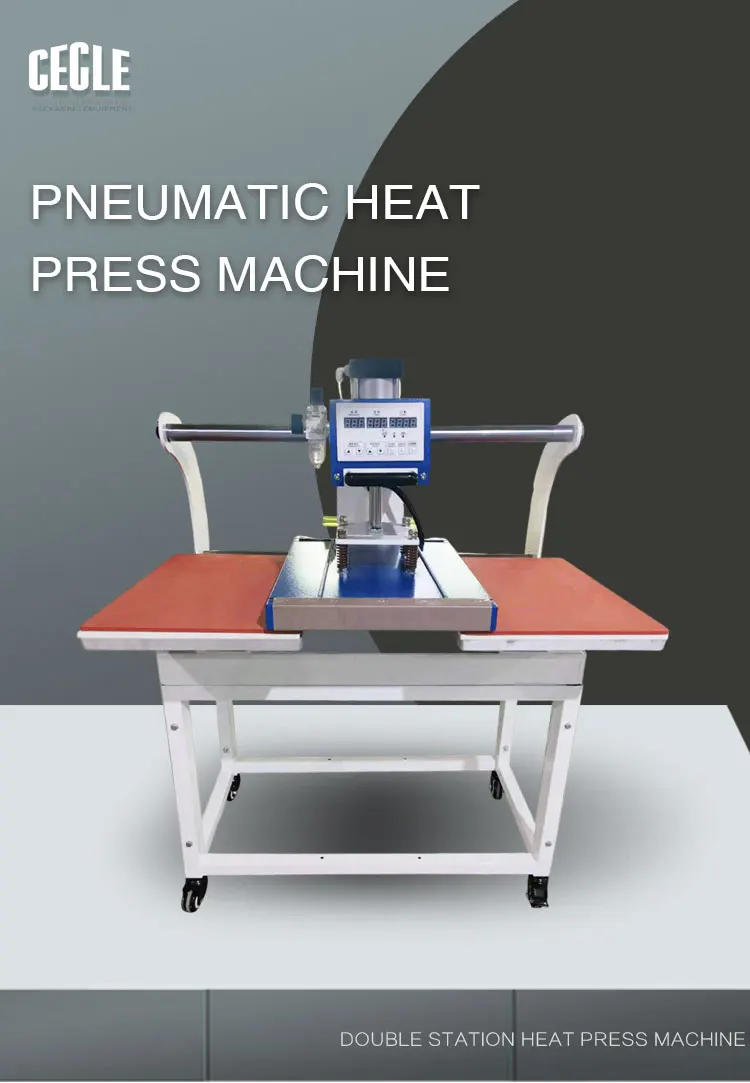 40*60 سنتيمتر أعلى المنزلق محطة مزدوجة آلة الصحافة الحرارة الهوائية ، آلة الطباعة بالضغط الحراري لتي شيرت