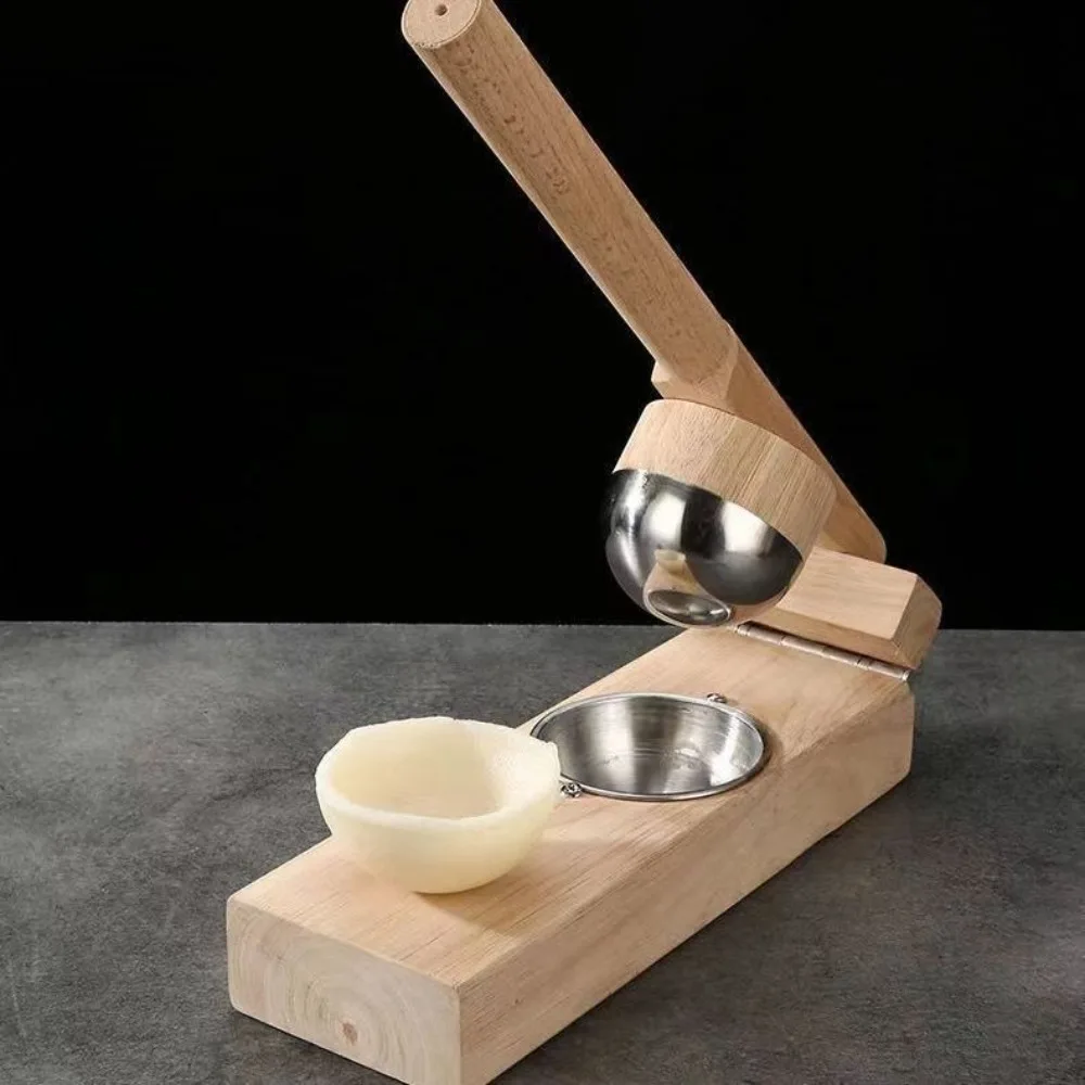 Dumpling Wrapper Maker Wood Mochi Skin Maker Manual Durable Dumpling Skin Presser Hand Press Qingtuan Ball Mould Pastry