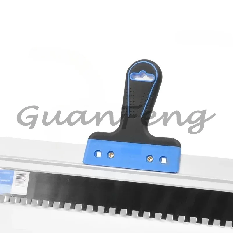 Wall curved handle multifunctional decorative stainless steel 600mm square grooved trowel