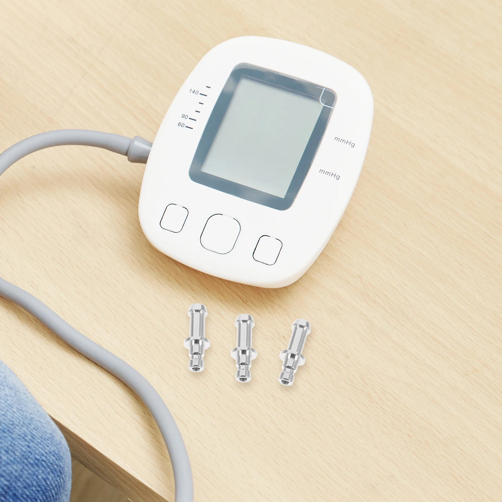 

3 шт. адаптер манжеты для измерения артериального давления, прочный латунный разъем для сфигмоманометра, принадлежности для измерения, детали манжеты для рук, принадлежности для измерения