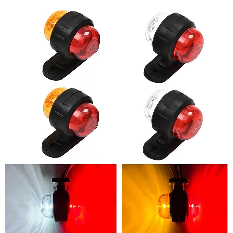 

4 шт. светодиодные боковые габаритные фонари 12 В-24 В грузовика спереди и сзади габаритные фонари контурная лампа индикатор задний фонарь для прицепа фургон караван