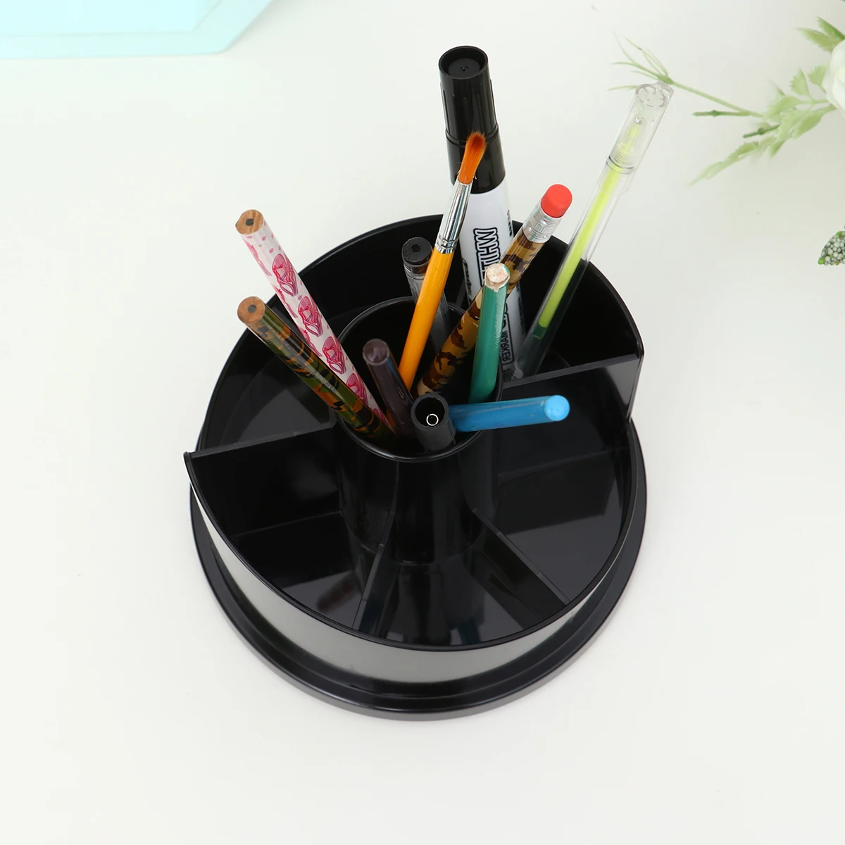 

Practical Pen Holder Pencil Container Rotatable ganizer Storage Box For Pens Pencils Erasers Home Office Desk Decoration