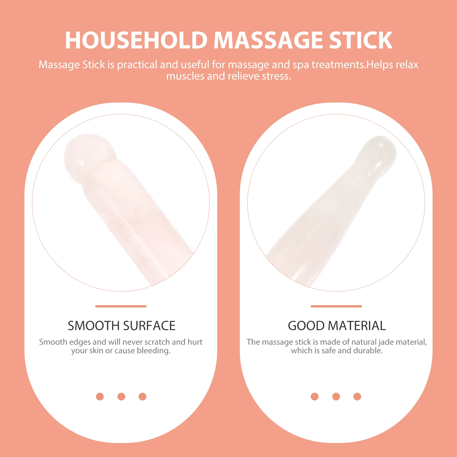 

Массажная палочка из натурального нефрита, массажер для ног и тела, традиционный дизайн для расслабления мышц, терапия точек давления