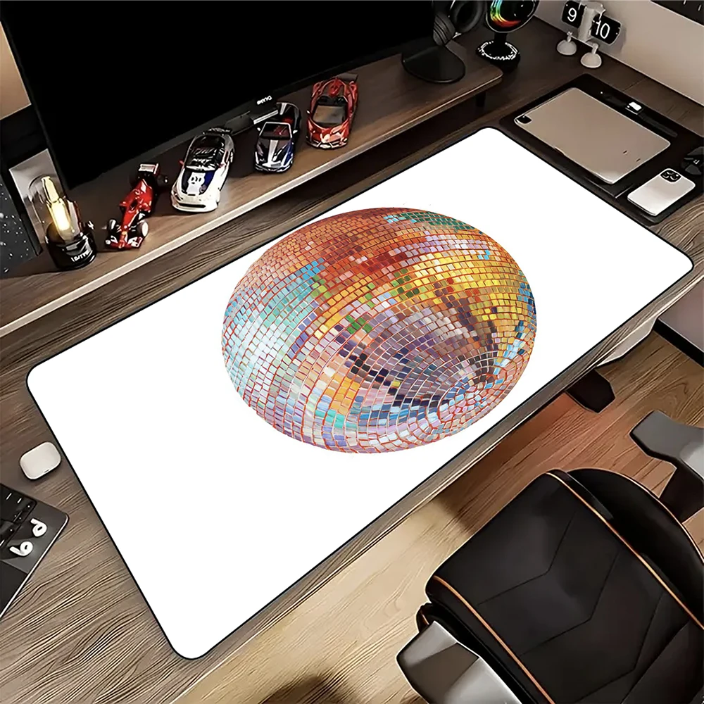 Pink Disco Large Mousepad XXL Office Mouse Pad Computer Desk Mat Rubber Table Carpet Gaming Speed Keyboard Pads 900x400mm