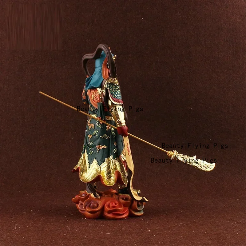 Resin Guan Yu Sculptures Sangharama Bodhisattva Painting Buddha Statues Wealth Room Home Decor Door-god