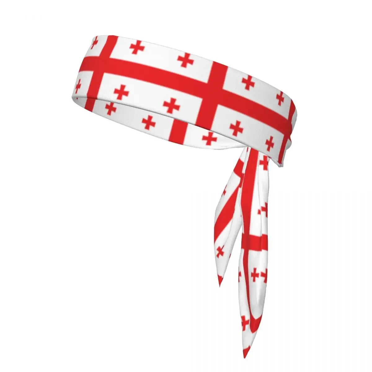 Tie Headbands Georgia Flag Sports Head Band Athletic Sweatband Bandana Sweat Wicking