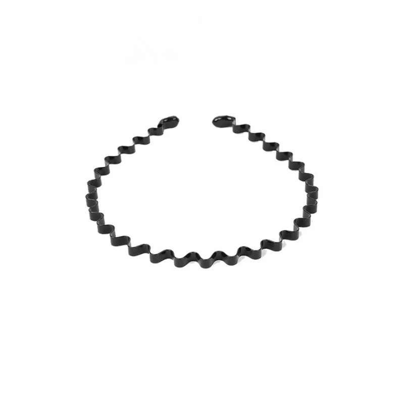 

Fashion Men's Headband Face Wash Hairpin Black Invisible Headband Women's Wave Back Hair Bundle Trendy Men's Headgear