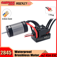 Surpass Hobby Rocket 2845 Waterproof Brushless Motor w/ 45A ESC Combo for 1/12 1/14 RC Car Wltoys 144001 12428 Traxxas HSP Robot