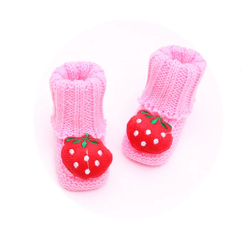 Chaussures au crochet pour nouveau-né, chaussures en coton pour bébé, chaussures optiques, chaussures de dessin animé faites à la main, 1 paire