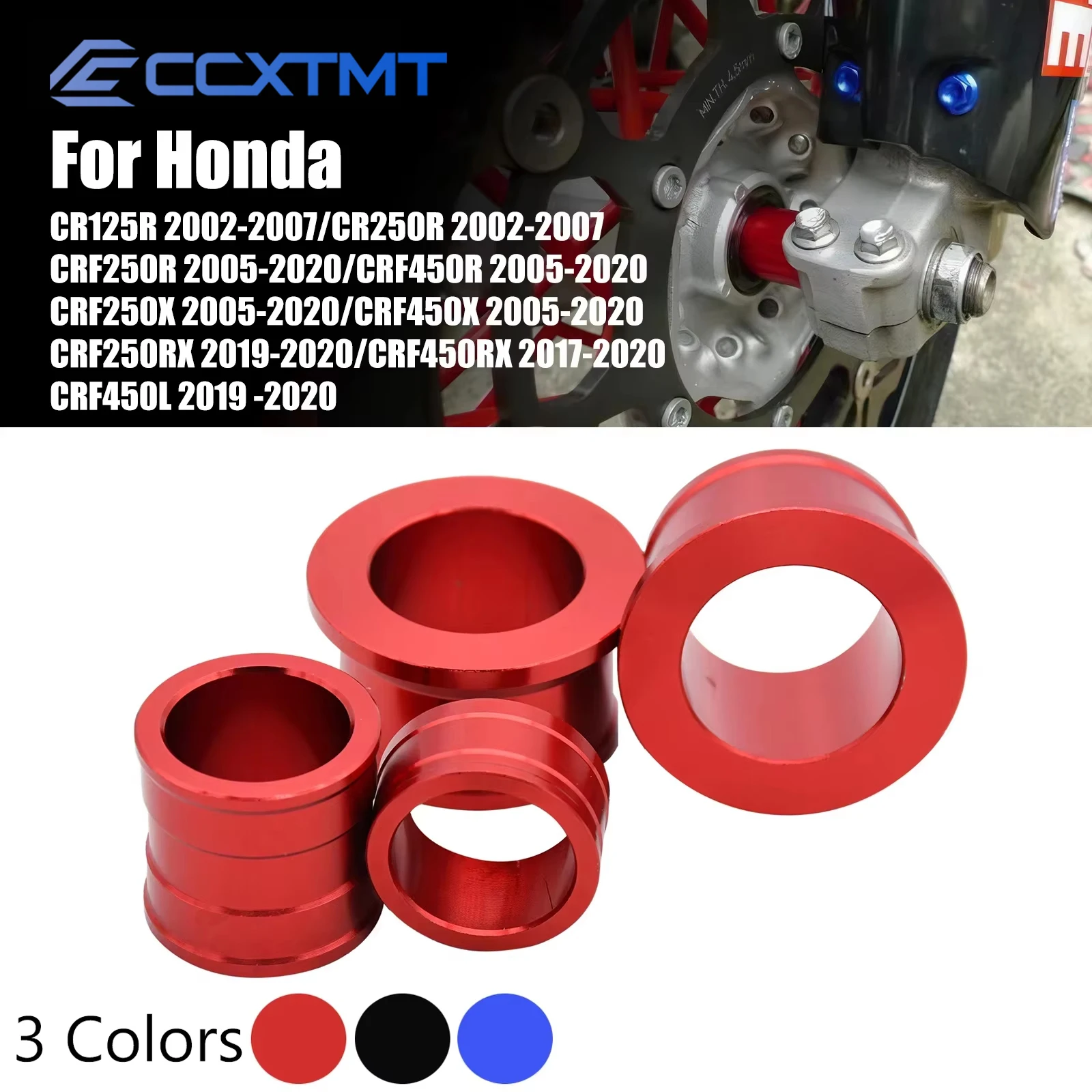 Motorcycle Front Rear Wheel Hub Spacers Wheel Busher For Honda CRF250R CR125R CR250R CRF250X CRF450X CRF450RX CRF250RX CRF450R