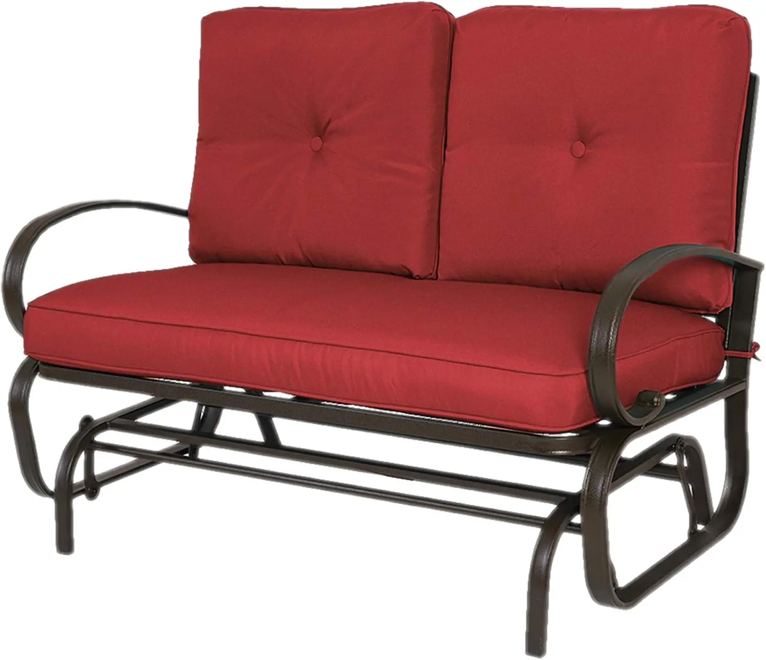 

Cozy Patio Glider Bench - Outdoor Rocking Loveseat with Sturdy Frame and Cushioned Seats for Patio, Yard - Rocker Swing