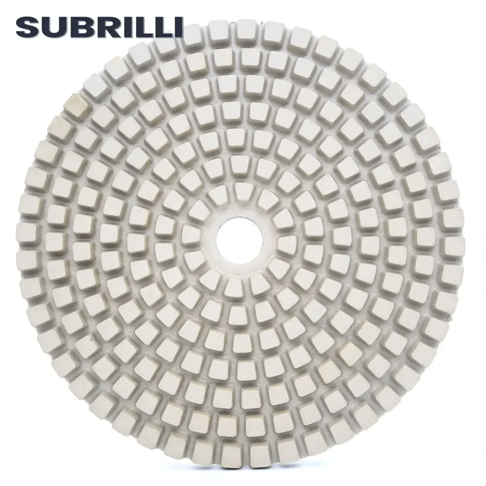 

SUBRILLI 10" Inch Resin Bond Buffing Wheel White Diamond Wet Polishing Pad D250mm Stone Granite Marble Concrete Buff Disc