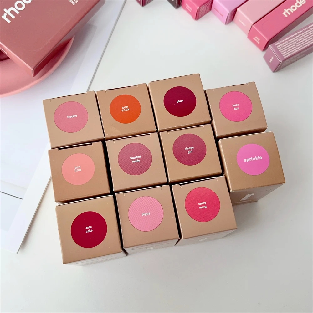 Rhode Makeup Blusher Rouge Powder Pocket Blush Lipstick Pbj Lip Gloss Piggy Juice Box Waterproof Blusher Moisturizing Skin Balm