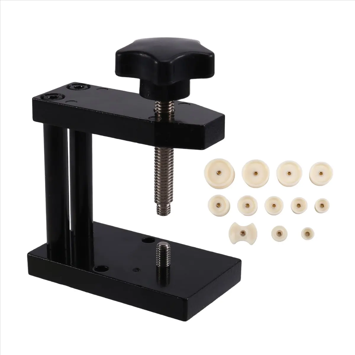 

Ранг! Хрустальная передняя задняя крышка корпуса часов, пресс-зажимной прижимной доводчик и комплект из 12 штампов, инструмент для ремонта часов