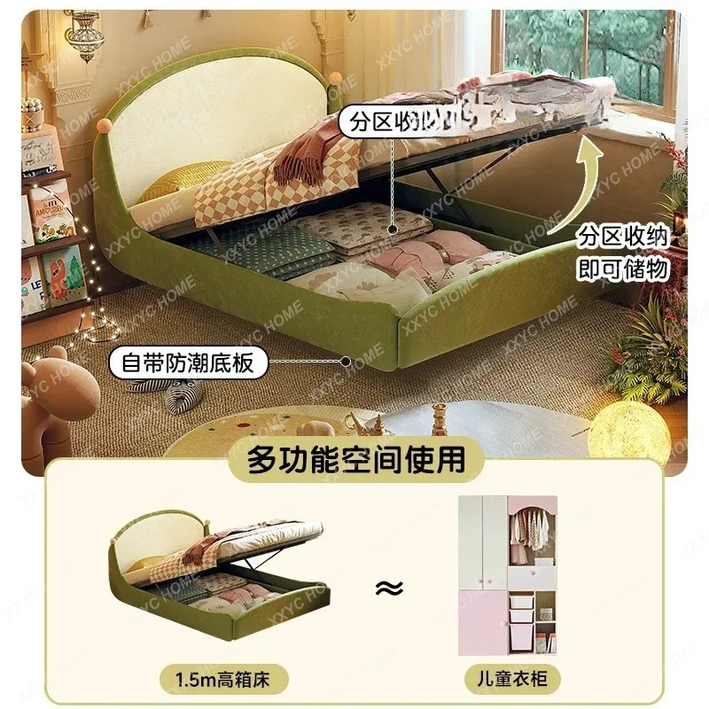 Green Magic Carpet Suspended Bed Single Bed Solid Wood 1 Meter 5 Bed Creative Small Apartment
