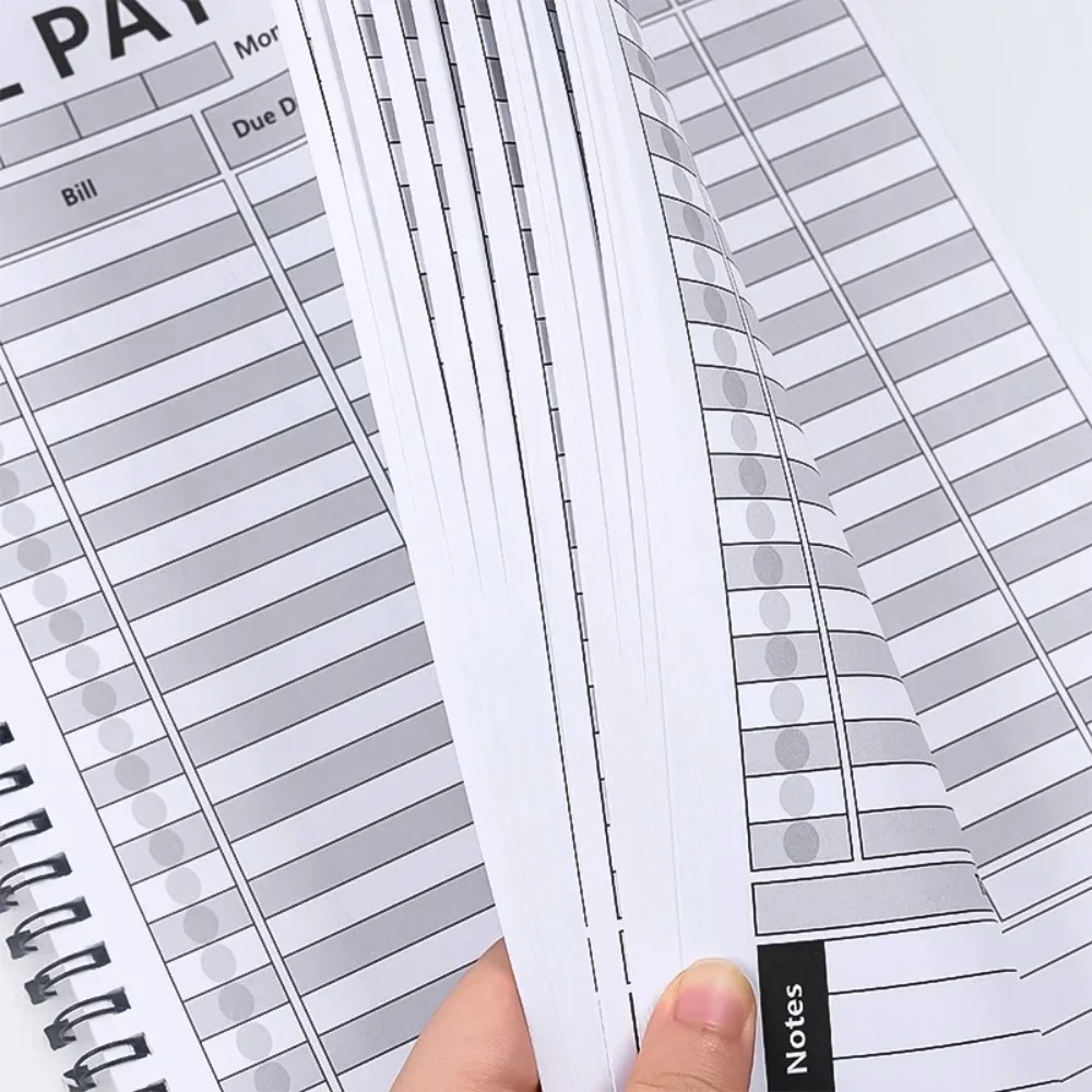 

56-страничный трекер для отслеживания оплаты купюр, 28x22,5 см, блокнот для отслеживания купюр, большой ежемесячный контрольный список для оплаты купюр