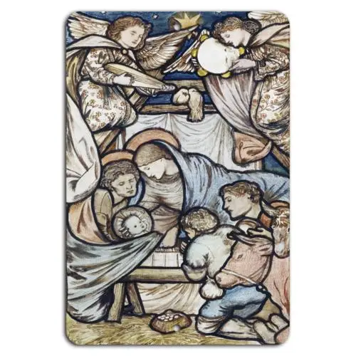 Angelic Nativity Scene: A Classic Christmas Tribute-Aluminum-tin sign