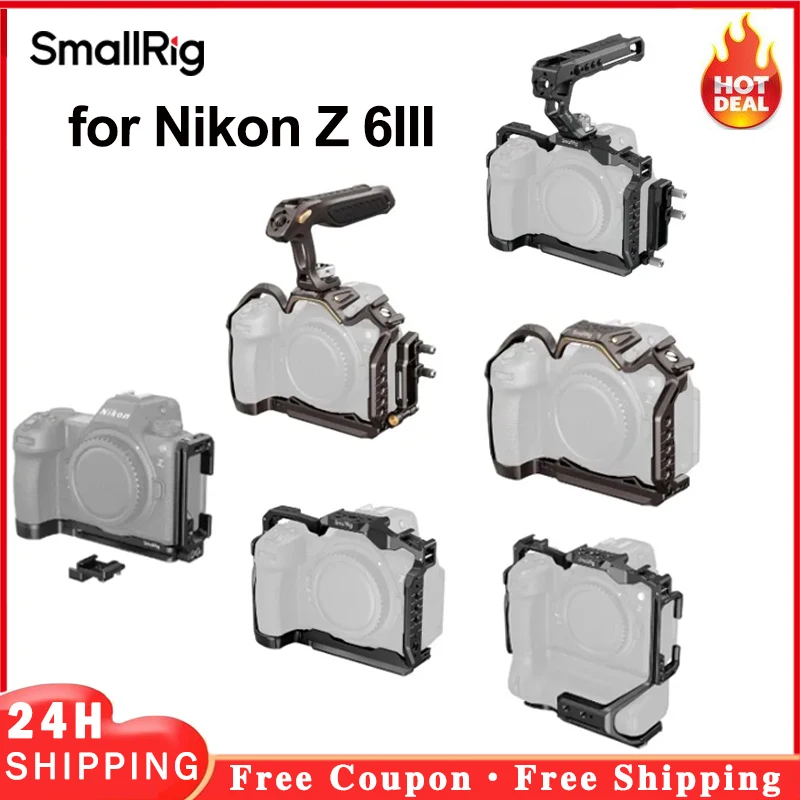 SmallRig 4519/4520 Cage Kit 4521/4522 Night Eagle Cage 4523 L-Bracket 4524 With MB-N14 Vertical Grip For Nikon Z6 III Camera kit