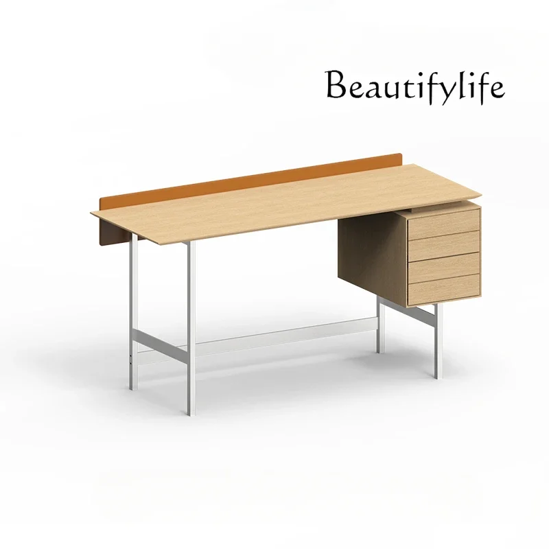N19 Italian Minimalist Solid Wood Desk Light Luxury Modern High-Grade Study Office Workbench