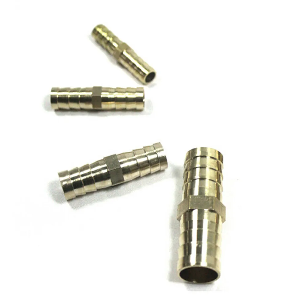 Латунный прямой штуцер для шланга, 6/8/10/12 мм, равномерный штуцер, газ, медь, Зубчатая Муфта, соединитель, переходник, фитинги для труб
