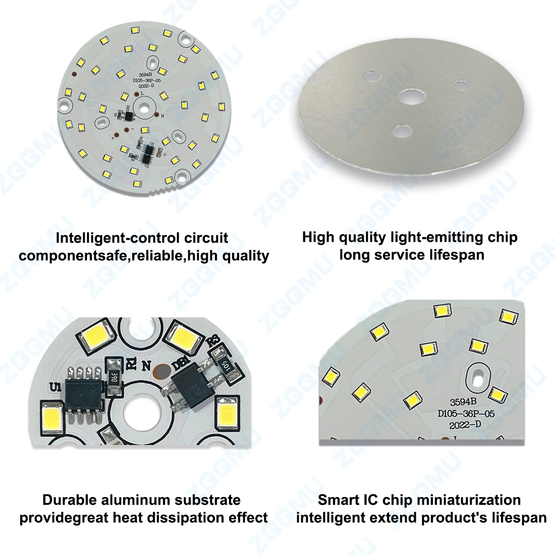 Imagem -05 - Round Led Light Painel Fonte Board Driver- Driver Alta Tensão Faça Você Mesmo 220v 3w 5w 7w 9w 12w 15w 18w