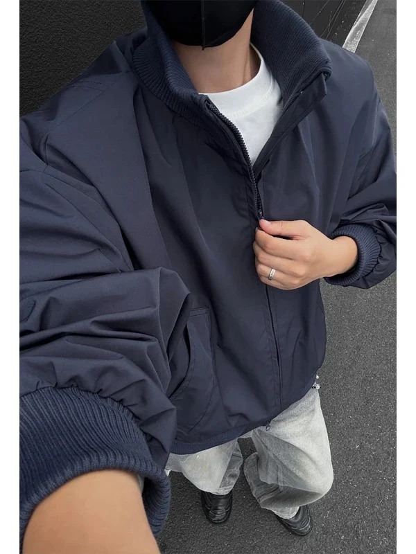 

Cleanfit ort Pilot Jaet ex American Casual Sle Bomber Coat Весна Осень Зима Застежка-молния Свободный крой из полиэстера ...