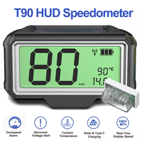 2025 ANCEL T90 Car HUD Digital GPS Speedometer Head Up Display MPH KM/H Overspeed Alarm OBD2 Vehicle Coolant Temperature Testing