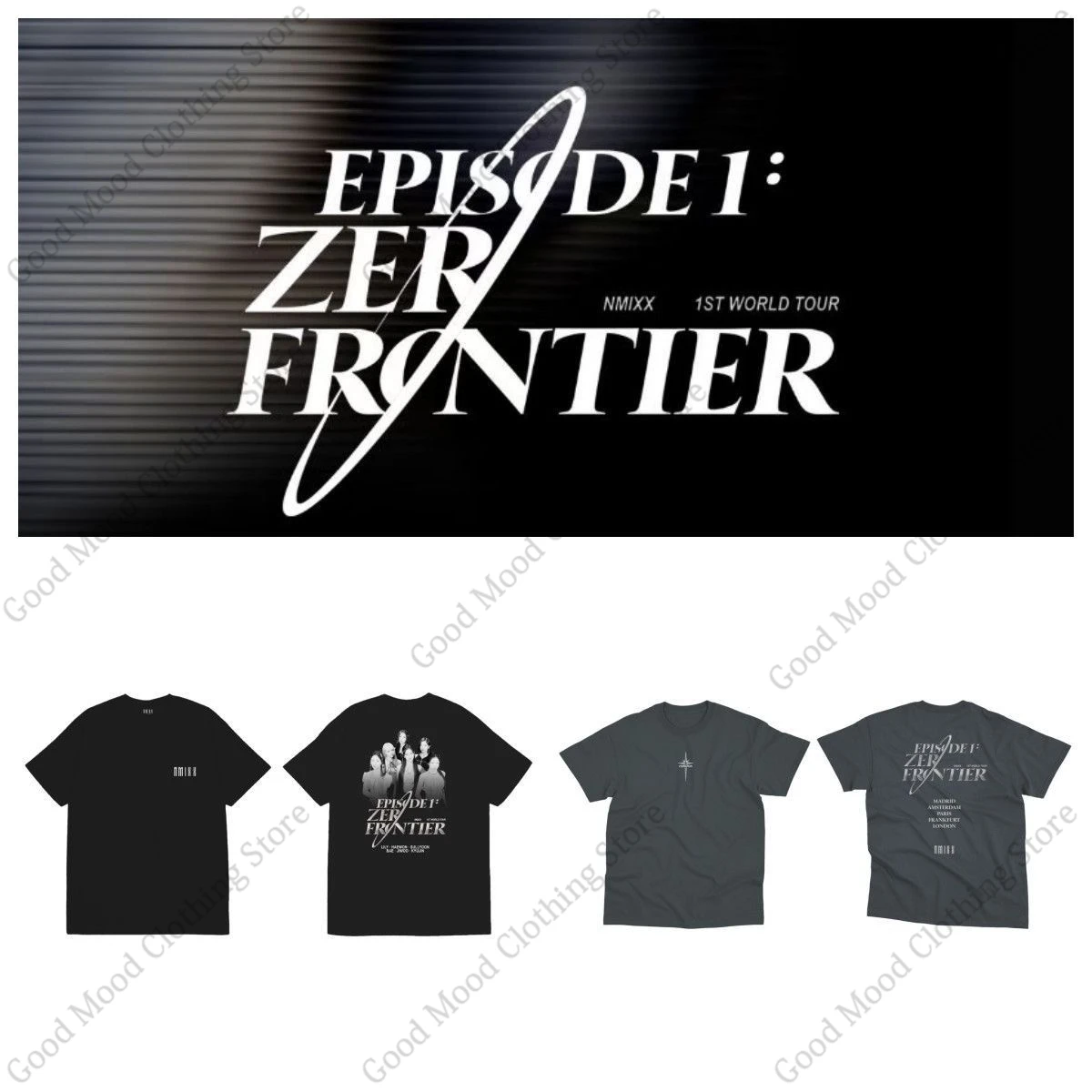 Camiseta NMIXX 1st World Tour EPISODE 1: ZERO FRONTIER, camiseta de moda Kpop para hombres y mujeres, camisetas de manga corta de algodón de alta calidad