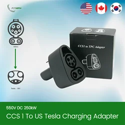FITMPH CCS 1 to Tesla DC Charging Converter, 500V DC, 250kW, Compatible With Model 3,Y,S,X, Fast Charging Level 3 Charging