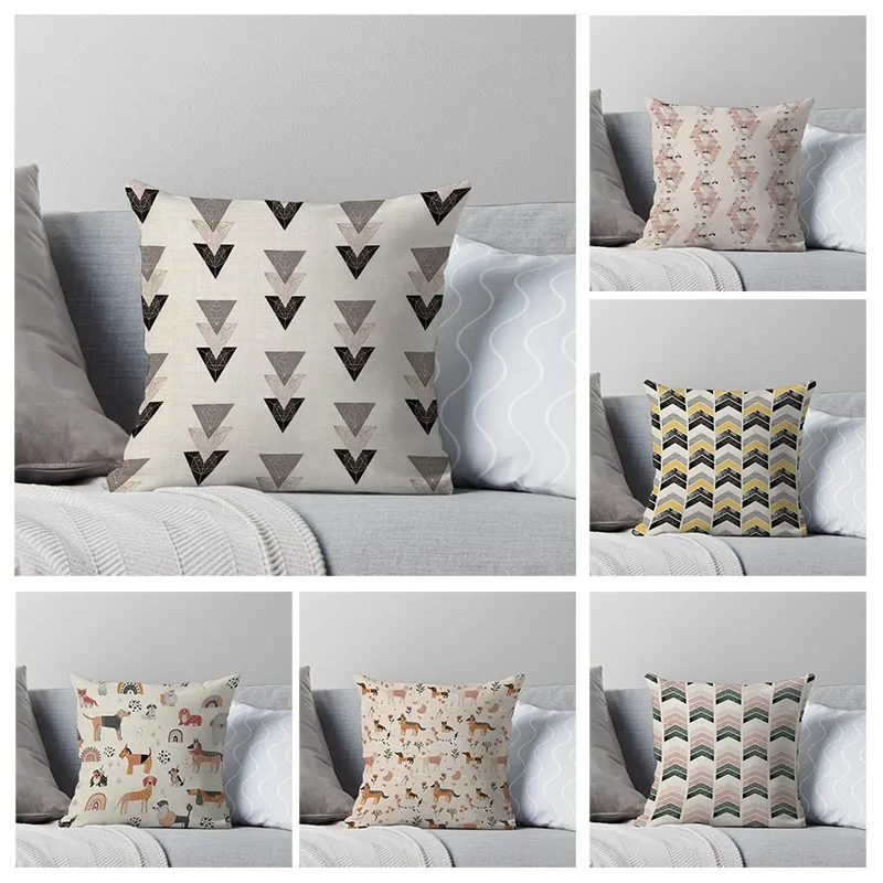 decorative Home pillow case Cushion covers 45*45 nordic 40*40 40x40cm 50x50cm Irregular Yellow Geometric Abstract 45x45 Morandi