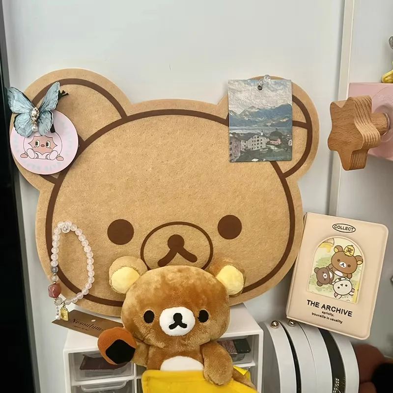 30 centimetri Nuovo Rilakkuma Feltro Bordo Del Fumetto Antiscivolo Camera Da Letto Addensato Orso Adesivo Da Parete Messaggio Bordo Commemorativo Foto Da Parete regali