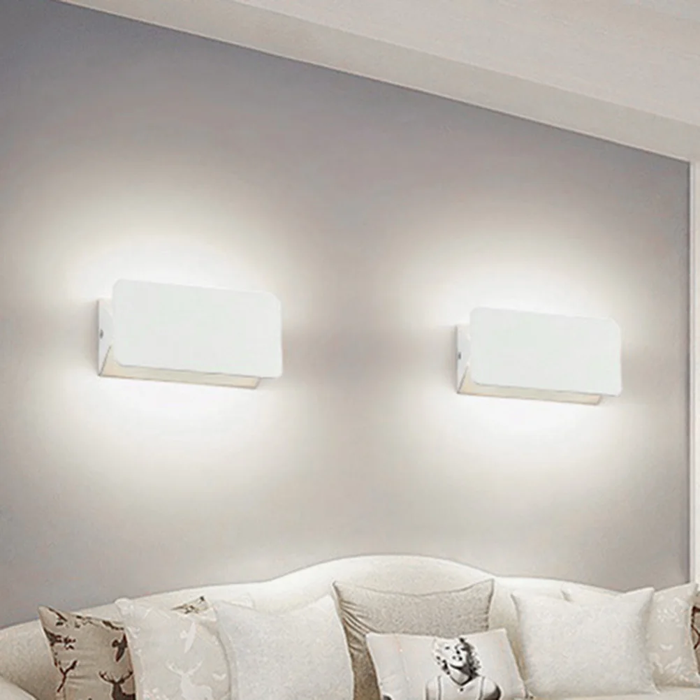 

Creative Rotatable LED Wall Light Modern White Bedroom Living Room Lamp for Home Hotel Cafe Corridor Lighting Indoor Decorative