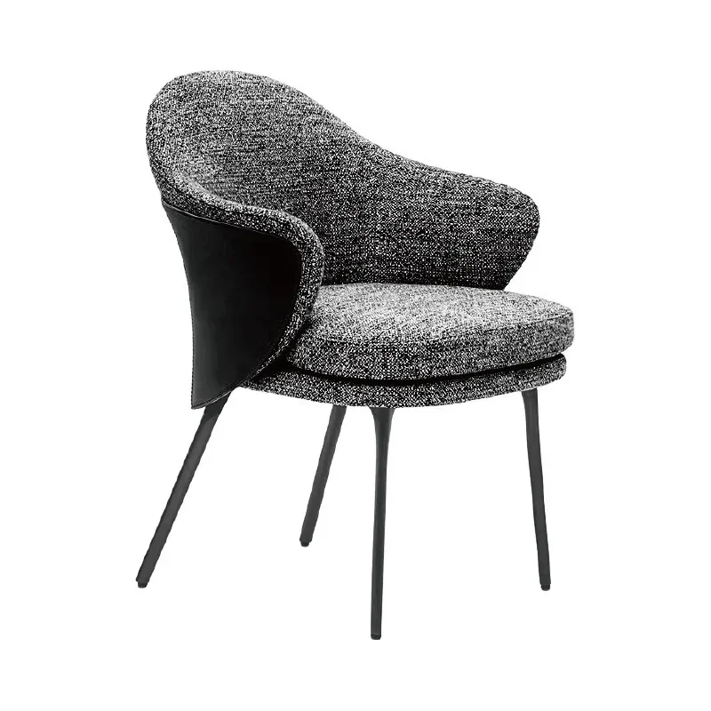Stainless steel gold-plated hotel leisure armrest book chair reception negotiation chair