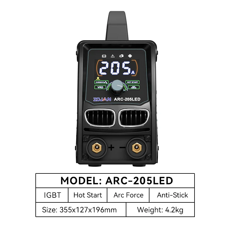 ZOJAN ARC New High Power 220V Inverter Gasless IGBT 200A Anti-Stick Household Portable Electric Welding Machine