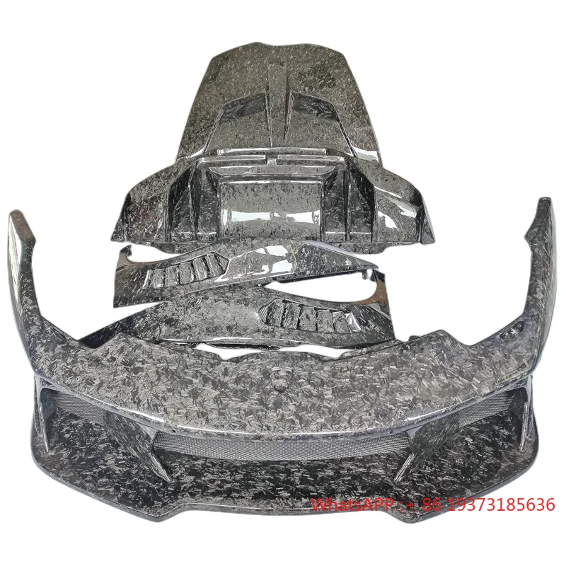 High Quality V Style Forged Carbon Fiber Front Bumper Rear Bumper Fender Hood for Lamborghini Huracan LP580 LP610