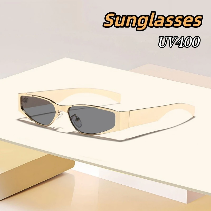 

Personalized Metal Sunglasses Luxury Designer Lenses Decorative Glasses for Lady and Gentleman Street Photography UV Resistant